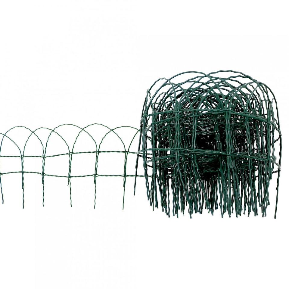 image 1 of 10m x 250mm Garden Lawn Border Edging Fencing PVC Coated Wire
