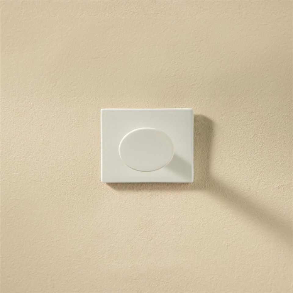 image 1 of Cosmic Wall Hanger with Durable Metal for Bathroom, Matt Finish White