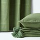 image 5 of Homescapes Cotton Rajput Ribbed Dark Olive Throw - 225 x 255 cm | Green