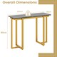 image 2 of COSTWAY Console Table Faux Marble Entryway Table Gold