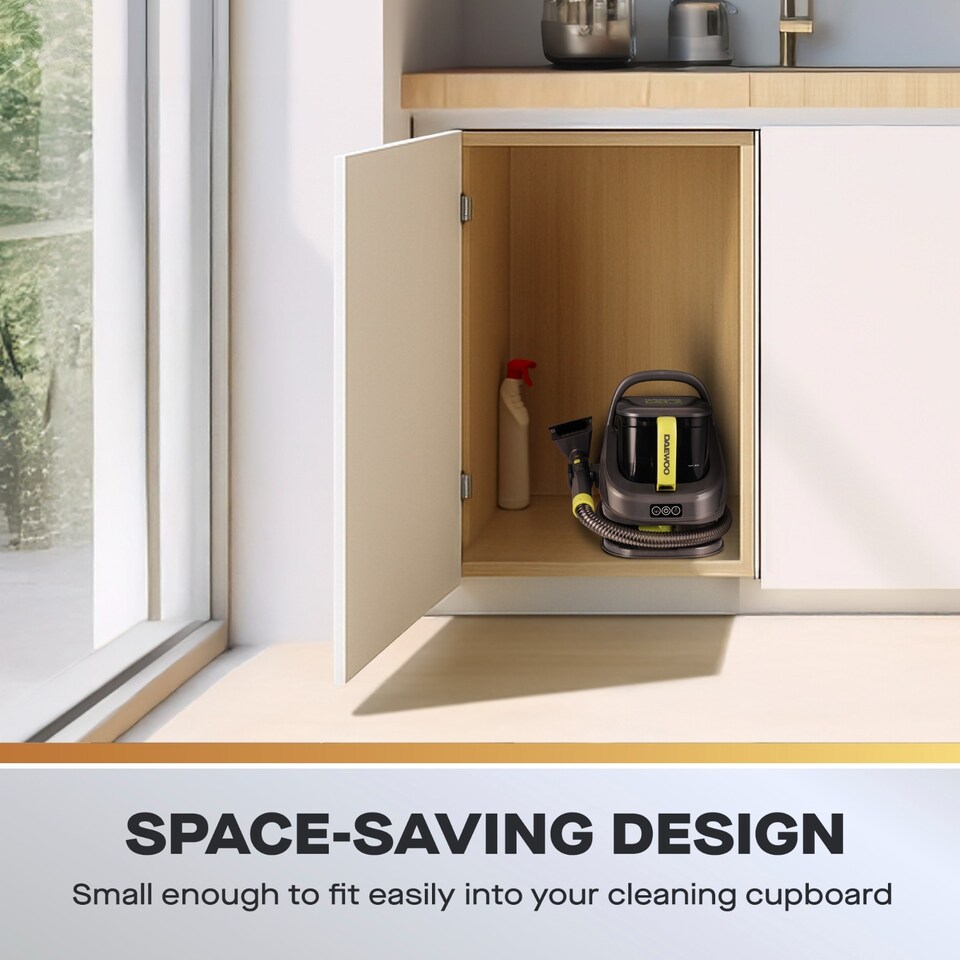 image 1 of Daewoo AquaSteam Upholstery Steam Cleaner Spot Washer & Carpet Stain Remover 1300W