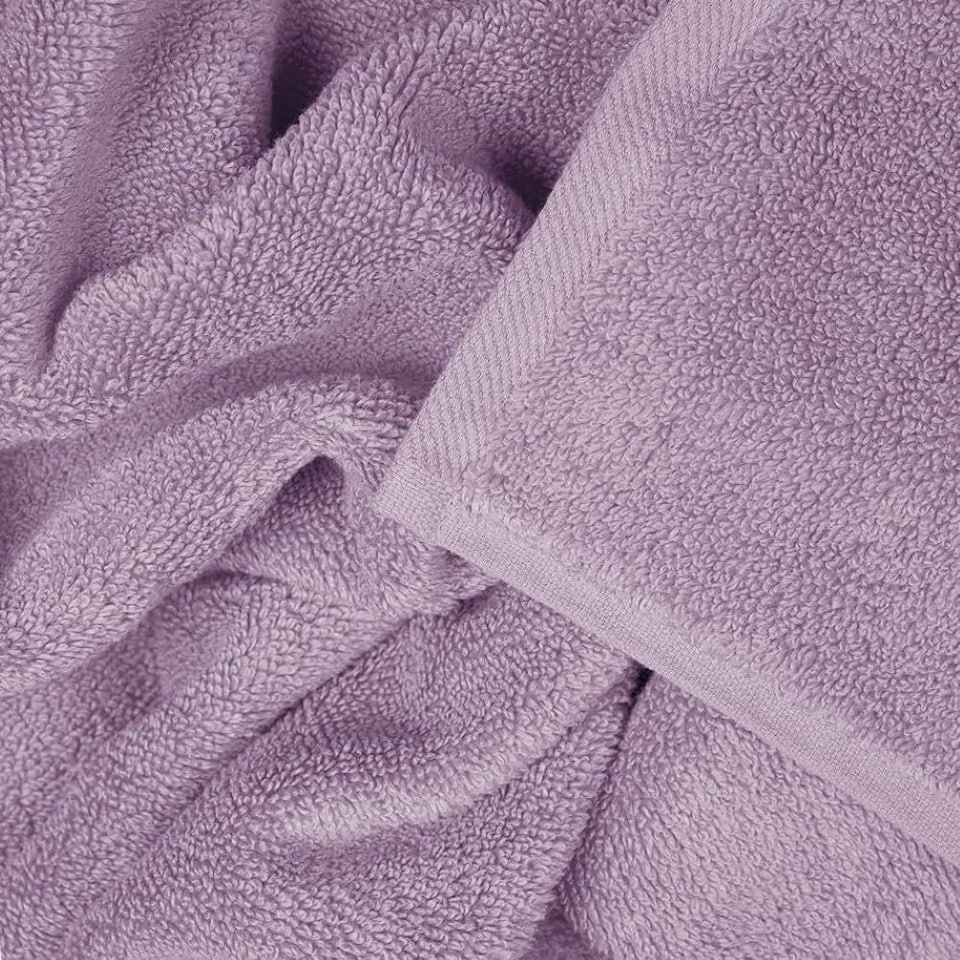 image 1 of Luxury Zero Twist Egyptian Cotton Bath Towels 70 x 120cm - Pack of 2 | Purple | Heather | Bath towel