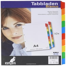 TAB SHEET KANGARO PK410 A4 4R KRTN WHITE /Stationary - TAB - SMLAC - 283346