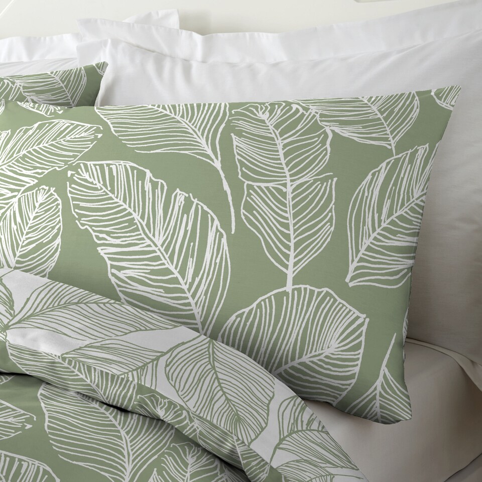 image 1 of Fusion Matteo Duvet Cover Set Green