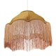 image 5 of Golden Ochre Victorian Scallop Pendant Light Shade with Long Tassels