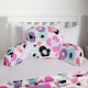 image 2 of OHS Kids Leopard Fleece Bed Reading Cuddle Cushion, 45x40cm - Pink