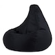 image 4 of Recliner Indoor Outdoor Bean Bag Black Bean Bag Chair | Black | Black | 1