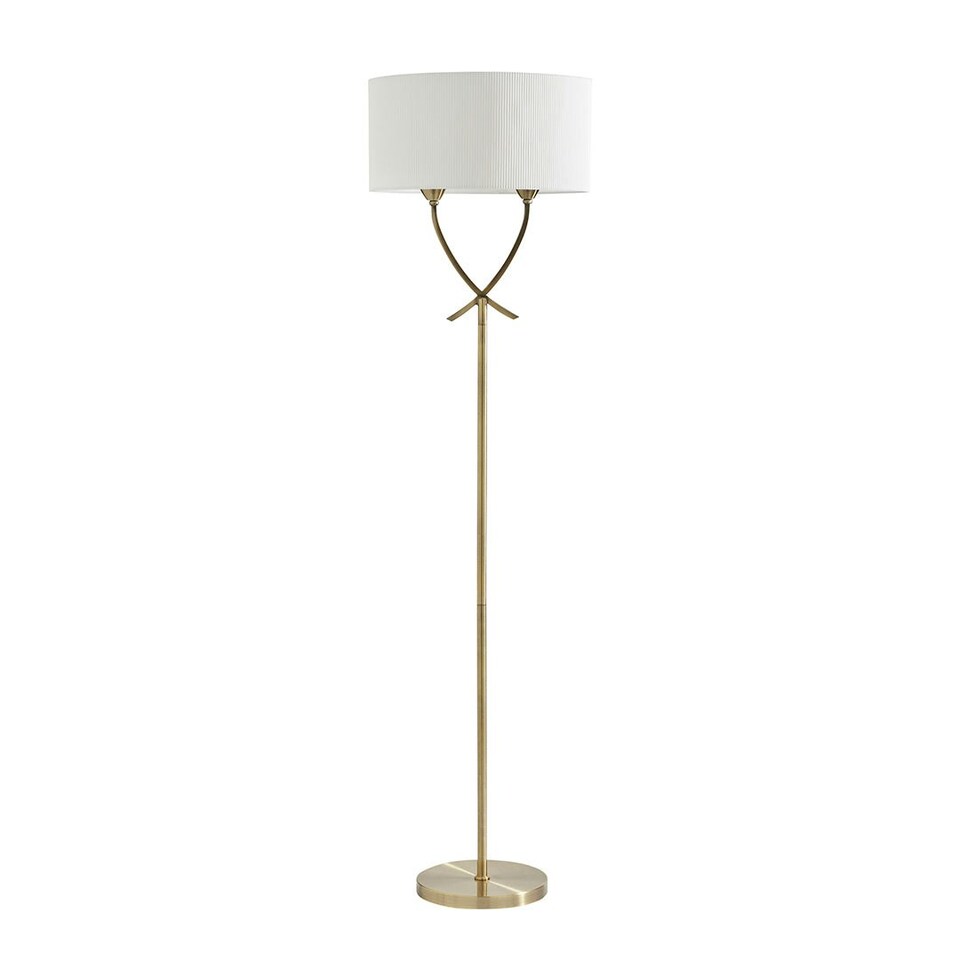 image 1 of Justina Antique Brass Floor Lamp