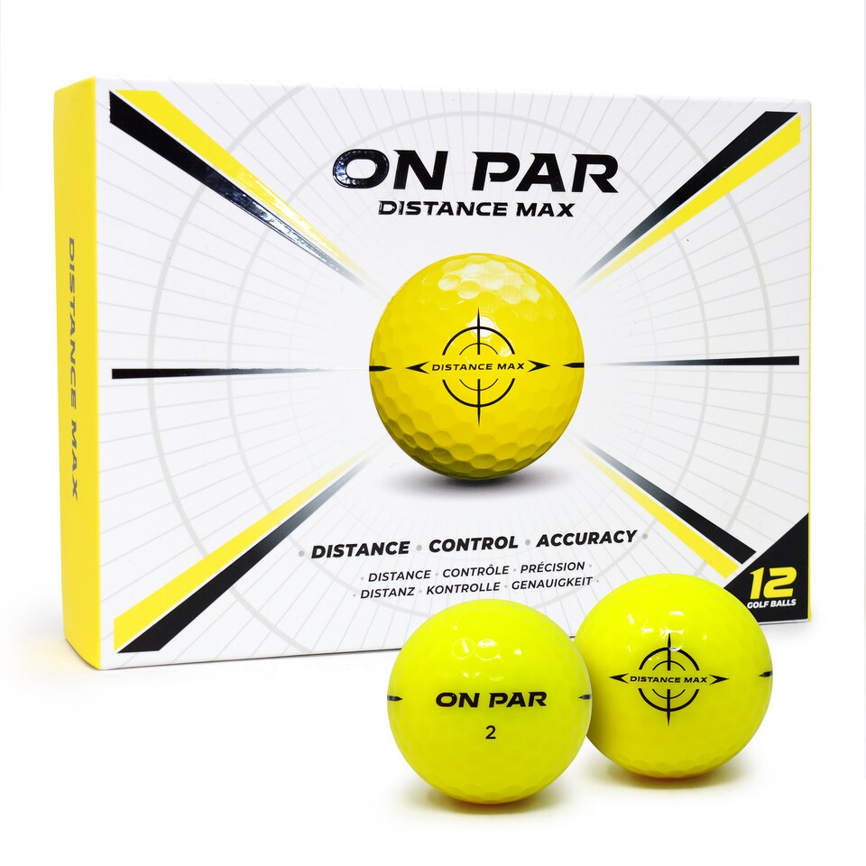 image 1 of On Par Distance Max Golf Balls - 12 Pack | Yellow