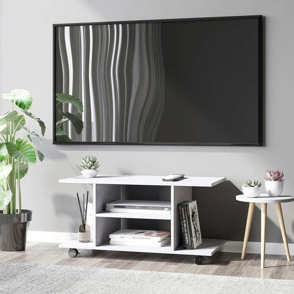 image 1 of HOMCOM Modern TV Stand Entertainment Centre Storage Console Mobile Cabinet