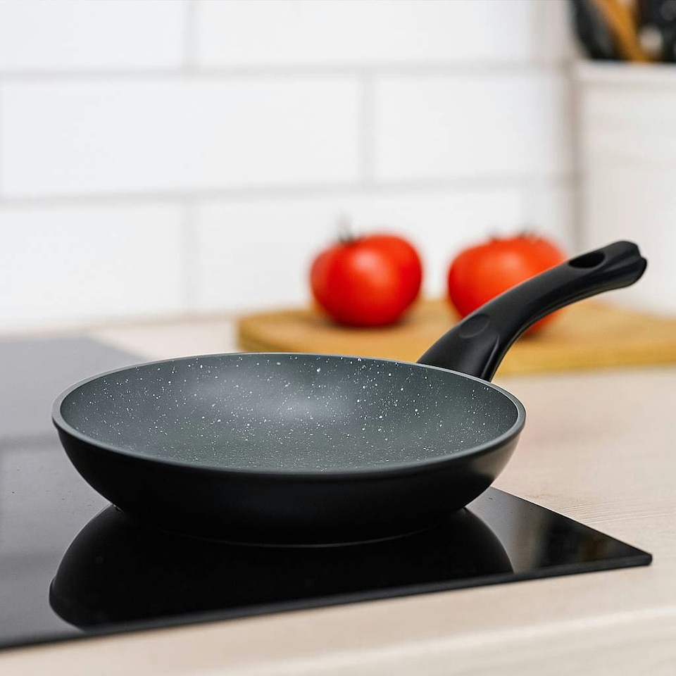 image 1 of Forgecross 24cm Non-Stick Aluminium Frying Pan (Black)