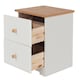 image 7 of Colorado 2 Drawer Bedside Cabinet Soft White Painted Finish with Oak Woodgrain Top, Bedroom Furniture | White | Soft White | 1