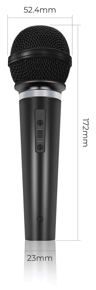 image 1 of Soundlab Dynamic Vocal Microphone With Fixed 3m 6.35mm Jack Lead Black