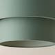image 6 of ValueLights Jodie Two Tier Sage Linen Ceiling Drum Lamp Shade | Green