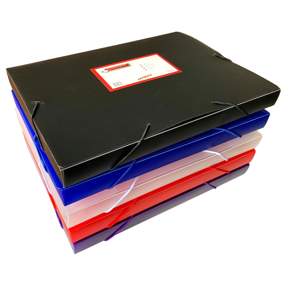 image 1 of A4 Clearview Purple Box File with Elastic Closure