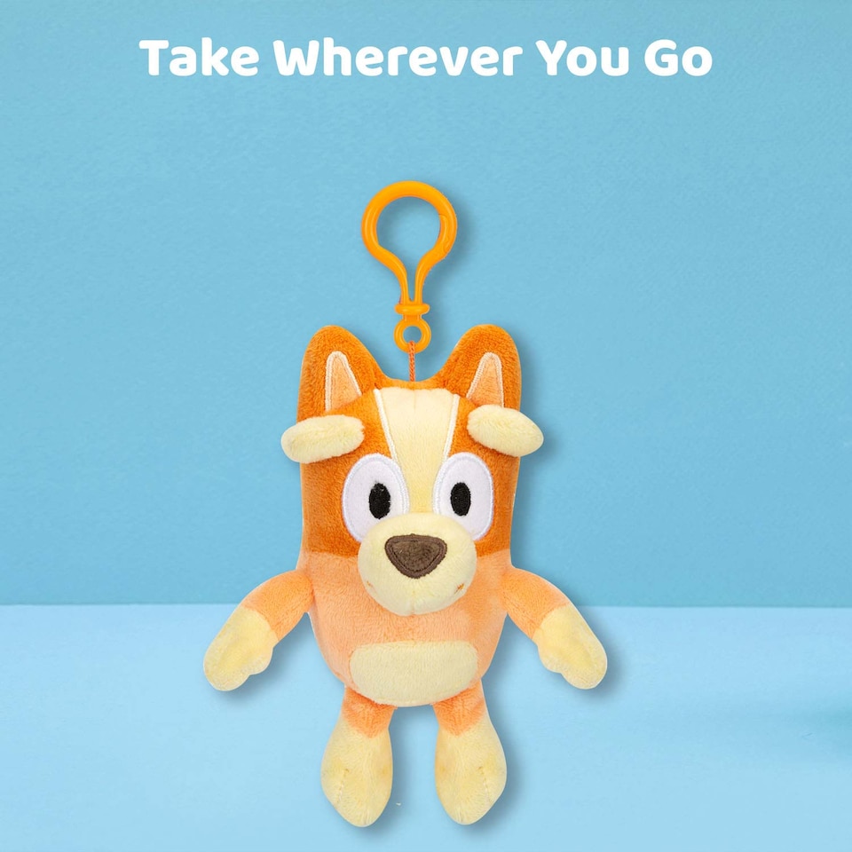 image 1 of PMS Bingo Plush Bag Clip - Orange, 12cm