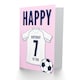 image 2 of Football Strip Kit White Jersey Top Age 7 Year Old Child Kids 7th Birthday Card
