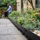 image 4 of 5m Anthracite Galvanised Steel Lawn Edging Garden Border Flexible Strip - 8cm