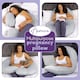 image 7 of Aamira Pregnancy Maternity Pillow, 140x65x20cm C Shaped Memory Foam | Silver | Light Grey | 140x65x20cm | Silver | Light Grey | 1
