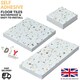 image 4 of NOVECRAFTO Vinyl Floor Tiles Self Adhesive – 18x18in Peel and Stick Large Square Flooring for Kitchen, Bathroom & Living Room – White Grey Terrazzo Effect White | 4.18 sqm