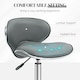 image 10 of HOMCOM Office Chair Beauty Salon Rolling Technician Stool Chair Grey