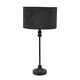 image 4 of ValueLights Maggie Black Candlestick Table Lamp Black Velvet Shade | Black