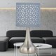 image 5 of Set of 2 Romana - Brushed Chrome Touch Operated Table Lamps Bedside Lights Grey Laser Cut Shade Silver | Grey