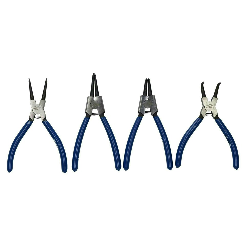 image 1 of 6" 150mm Circlip Pliers Internal & External + 480pc Circlip / Snap Ring Assortment