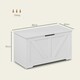 image 7 of HOMCOM Storage Trunk for Living Room, with Safety Hinges, 80cm, White