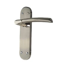 Golden Grace 1 Pair Indiana Door Handles On Backplate in Dual Finish Chrome | Grey | 1 Pair