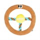 image 1 of ZEZE Funny Steering Wheel Rope Dog Toy Orange