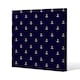 image 1 of White & Red Anchors on Navy (Canvas Print) 127 x 127 x 4cm