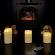 image 4 of Set of 3 Battery Operated Flickering LED Candle Christmas Decoration with Timer