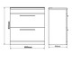 image 2 of Bathroom 2-Drawer Floor Standing Vanity Unit with Ceramic Basin 800mm Wide - Storm Grey Gloss  - Brassware Not Included | Grey | Grey | 1