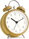 image 3 of Acctim Haven Analogue Faux Double Bell Small Alarm Clock | Yellow | Curry Powder