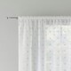 image 2 of Pair of Destiny Silver Metallic Diamond Print Voile Panels 122 cm (48 inch) Rod Pocket Panels for Bedroom and Living Room