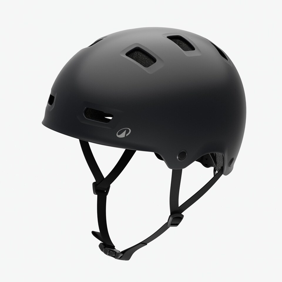 image 1 of Decathlon Children's round bicycle helmet, Move 100 - Black