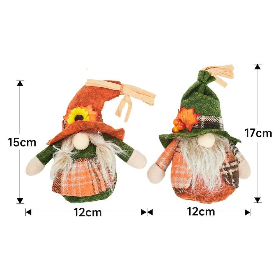 image 1 of Living and Home 2 Pack Halloween Faceless Gnomes for Home Decoration