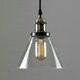image 1 of ValueLights Norton Glass Smoked Clear Tapered Ceiling Light Pendant and E27 Radio Valve LED 4W Warm White 2700K Bulb