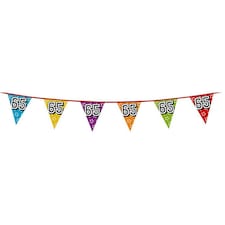 Boland Holographic 65th Birthday Bunting - Multicoloured - One Size