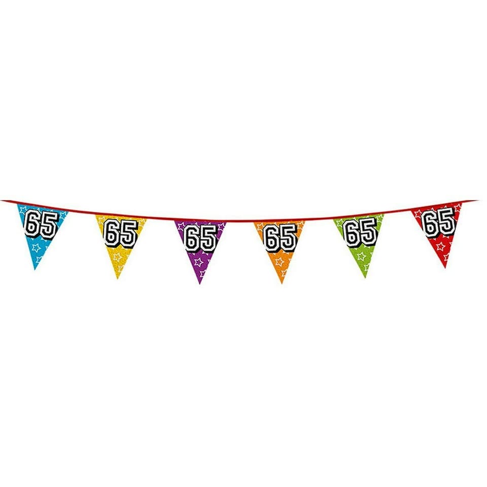 Boland Holographic 65th Birthday Bunting - Multicoloured - One Size