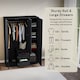 image 4 of Vida Designs Glinton 3 Door 2 Drawer Wardrobe With Clothes Rail, Black