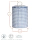 image 7 of Nicola Spring Hand-Printed Kitchen Canister - 15.5cm - Navy | Multi