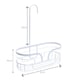 image 4 of Showerdrape Dante White Steel Mini Hook Over Shower Caddy | White | 1