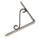 image 3 of Hammer & Tongs Notched Scroll Iron Shelf Bracket - D205mm - Raw