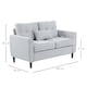 image 7 of HOMCOM Modern Chic Loveseat with Armrest Spring Padding, Light Grey