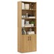 image 1 of COSTWAY 178 CM Bookcase 6-tier Modern Style Storage Natural Yellow