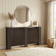 OHS Ribbed Radiator Cover Slatted Engineered Wood - Large