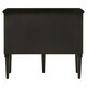 image 4 of Interiors by Premier Black Finish Sideboard, Black Wooden Cabinet Featuring Circular Lattice‑Overlay Convex Mirrors Black