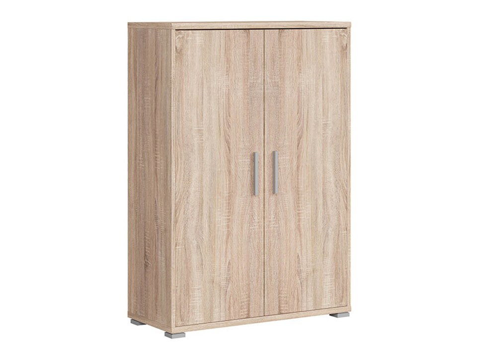 image 1 of Storage Cabinet Shelving 2 Door Unit Small Modern Sonoma Oak Effect BRW Office